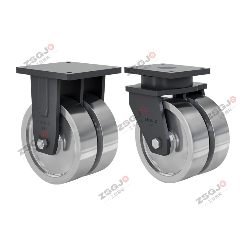 工匠极重型脚轮全钢双轮载重5-20吨可定制