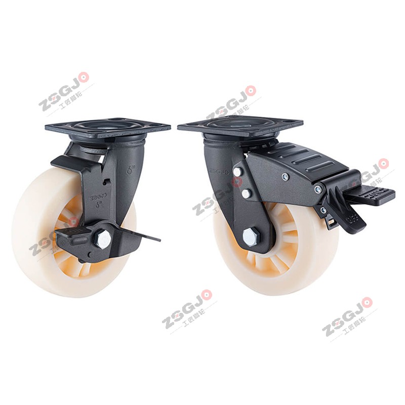 工匠重型脚轮聚丙烯PP轮定向万向刹车承重285kg-480kg